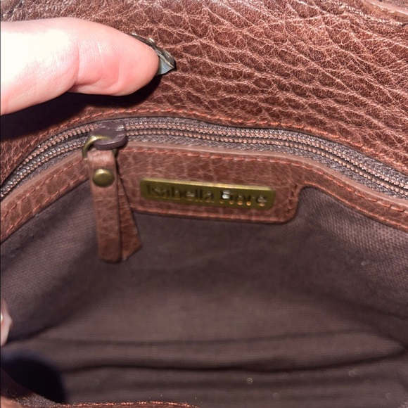 π΄ RARE Isabella Fiore Brown Leather Handbag w Pony hair NWOT - Picture 7 of 13